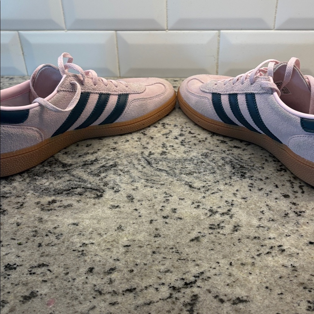 Adidas Pink Suede Spezial with navy Stripes size 9 - Picture 12 of 13